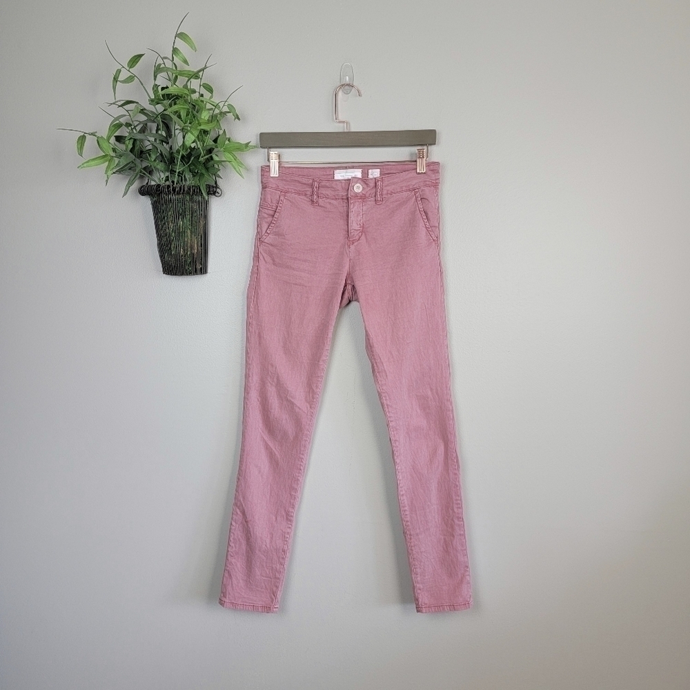 Anthropologie 26 Hei Hei Skinny Abroad Sateen Jegging Pink Legging Jeans Pants